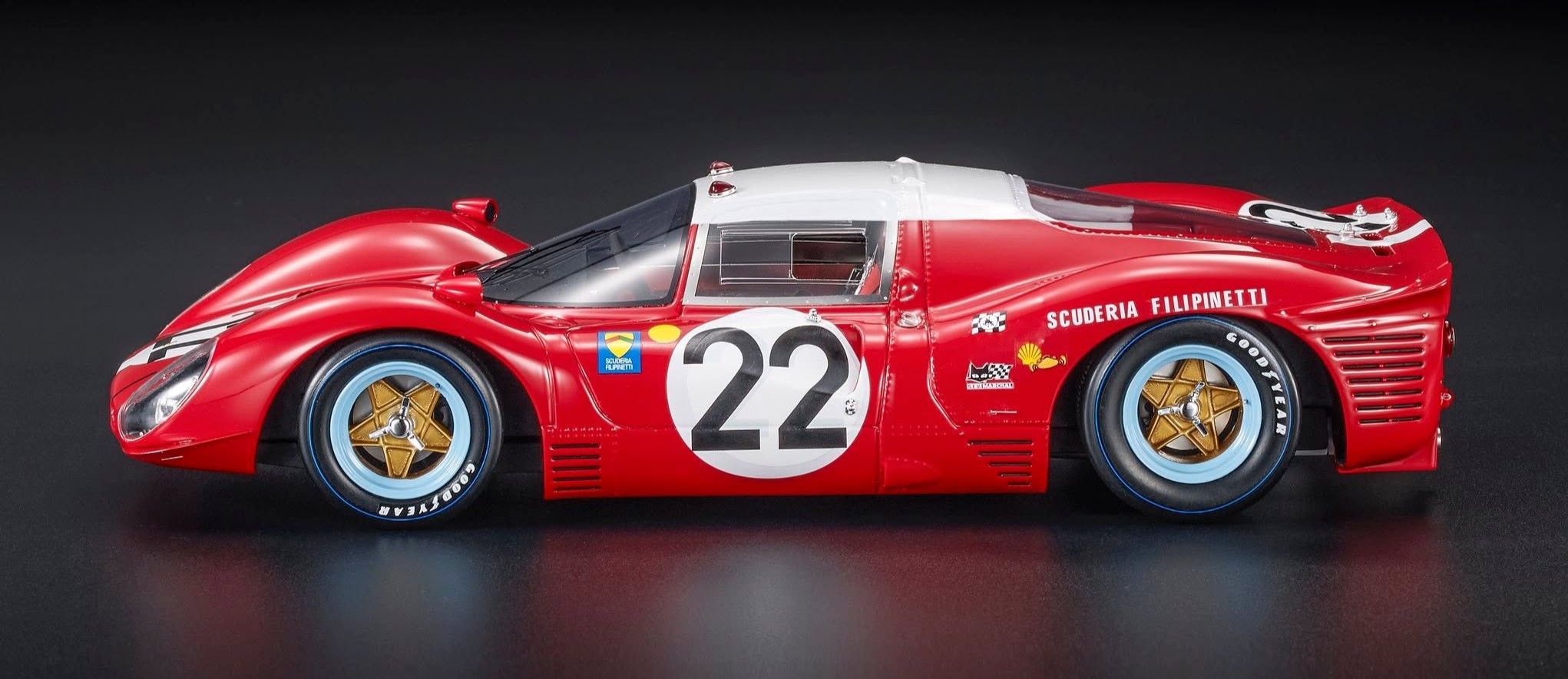 Top Marques 1:18 Ferrari 412 P, #22 Scuderia Filipinetti, 24 Hours of Le Mans 1967