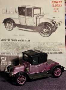 Corgi Classics Renault 12/16 1910 Jaune 1/43 – Miniature Collection Boîte D'origine